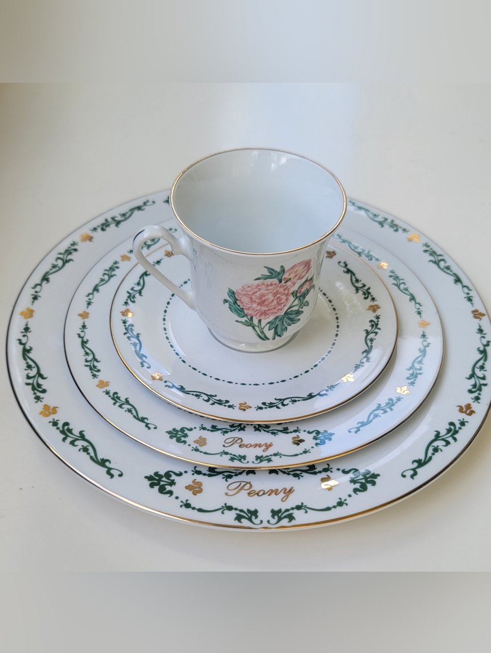 Set Of 2 Plates Flowers of the Month by Domestications "May"+ Coffee Set